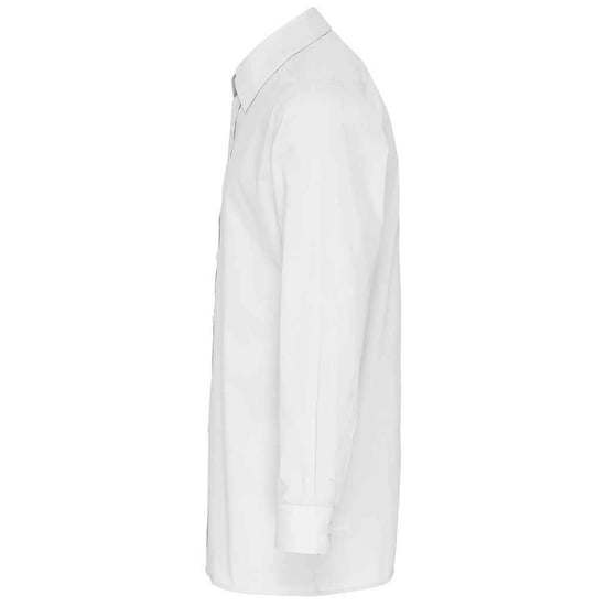 Premier Mens Poplin Fitted Long-Sleeved Shirt (White) - Image 3