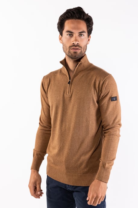 Presly & Sun Jersey Jersey de punto con cremallera Lewis Marrón - Image 2