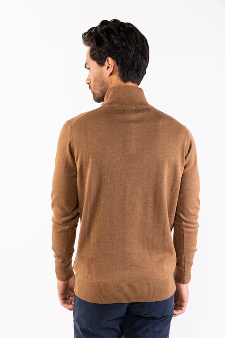 Presly & Sun Jersey Jersey de punto con cremallera Lewis Marrón - Image 3