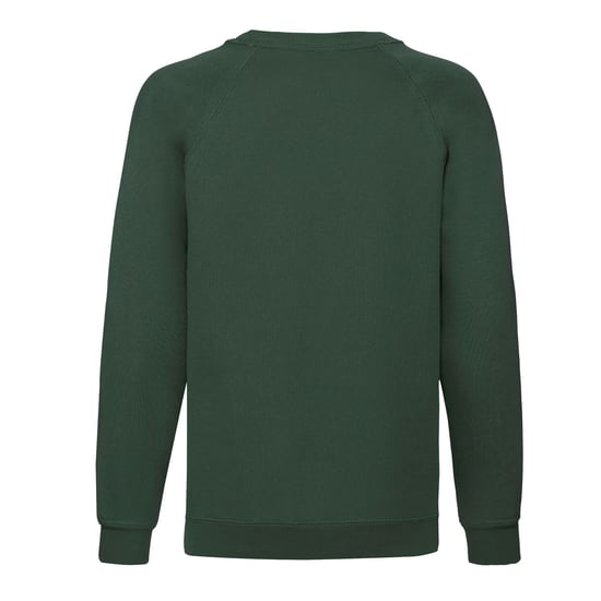 Fruit of the Loom Childrens/Kids Classic Raglan Sweatshirt (Bottle Green) - Image 2
