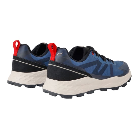 Regatta Mens Leighton Trainers (Dark Denim/Poppy Red) - Image 2
