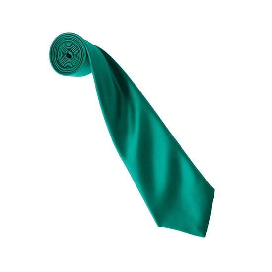 Premier Colours Collection Satin Tie (Bottle Green) - Image 2