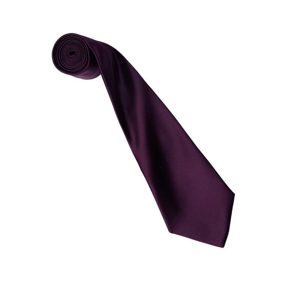 Premier Colours Collection Satin Tie (Aubergine) - Image 2