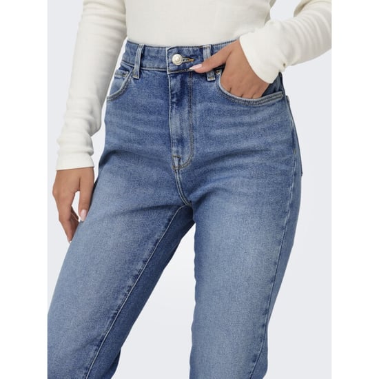 Women's Only Emily Stretch High Waist Straight Jeans in Denim - Image 4