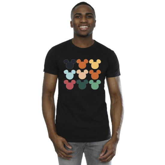 Disney Mens Mickey Mouse Heads Square T-Shirt (Black) - Image 3