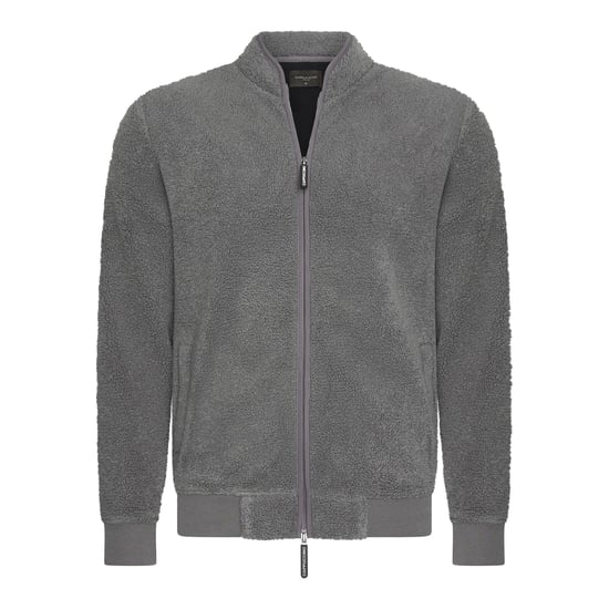 Cappuccino Italia Sweaters Sherpa Fleece Cardigan Gris - Image 2