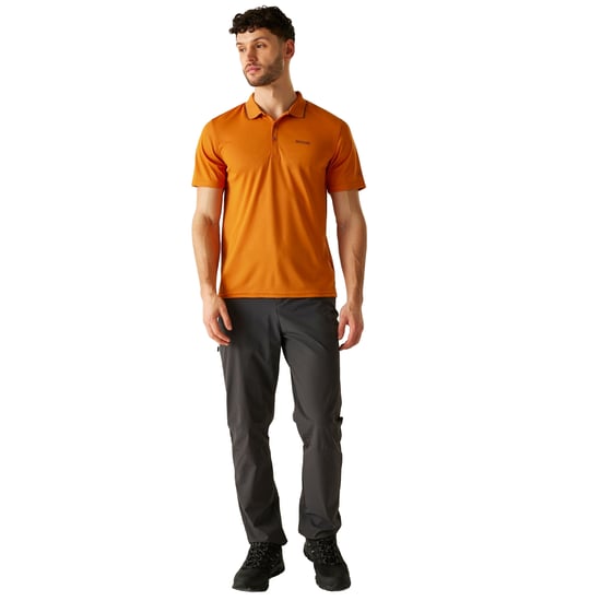 Regatta Mens Maverick V Active Polo Shirt (Fox/Ash) - Image 3