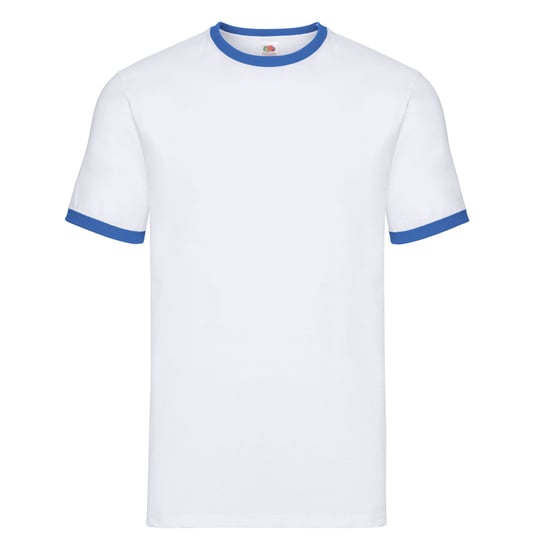 Fruit of the Loom Mens Ringer 160 T-Shirt (White/Royal Blue) - Image 1