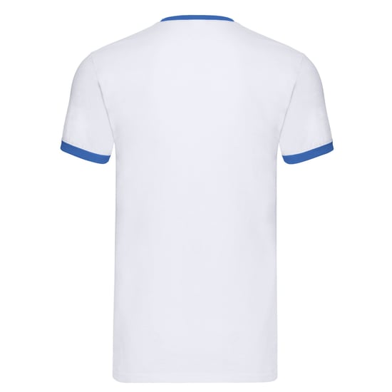 Fruit of the Loom Mens Ringer 160 T-Shirt (White/Royal Blue) - Image 2