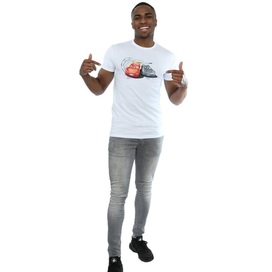 Disney Mens Cars Lightning Vs Storm T-Shirt (White) - Image 4