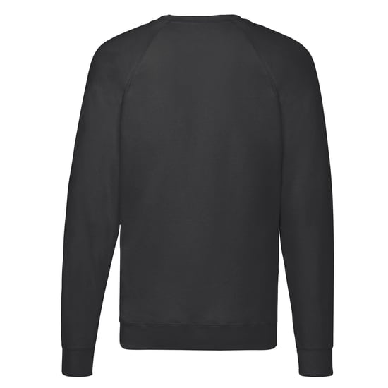 Fruit of the Loom Unisex Adult Lightweight Raglan Sweatshirt (Black) - Image 2