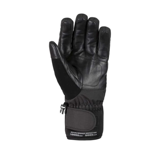 Trespass Unisex Adult Sidney Leather Palm Snow Sports Gloves (Black) - Image 2