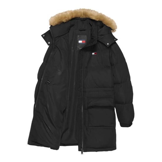 Tommy Jeans Chaqueta invierno Chaqueta Midi Alaska Piel sintética Negro - Image 3