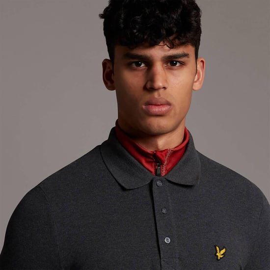 Lyle & Scott Polo SS Plain Polo Shirt Grey - Image 4