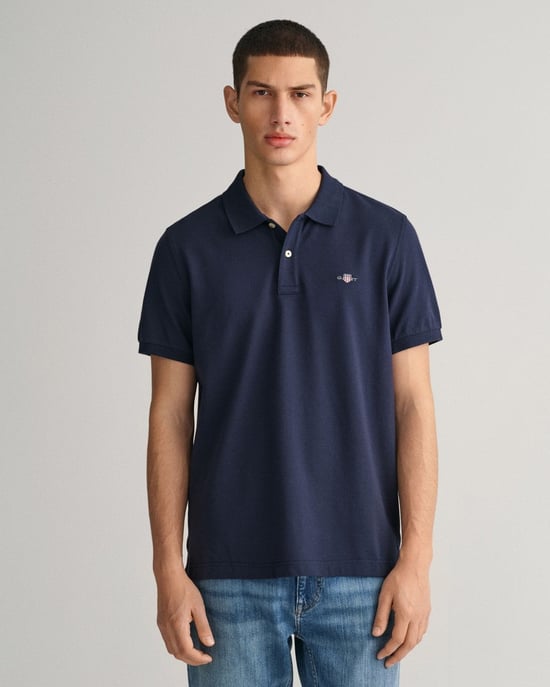 GANT Mens Regular Fit Short Sleeve Shield Logo Pique Polo - Image 4