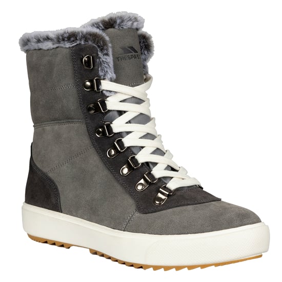 Trespass Womens/Ladies Korinna Suede Lace Up Snow Boots (Grey) - Image 1