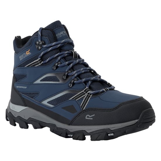 Regatta Mens Holcombe III Walking Boots (Navy/Dark Steel) - Image 4