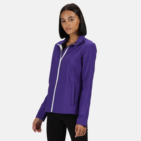 Regatta Womens/Ladies Ablaze Printable Softshell Jacket (Purple/White) - Image 3