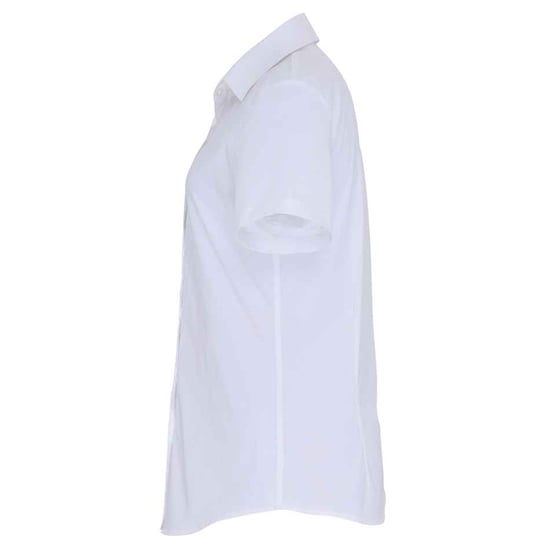 Premier Womens/Ladies Cotton Poplin Stretch Short-Sleeved Shirt (White) - Image 3