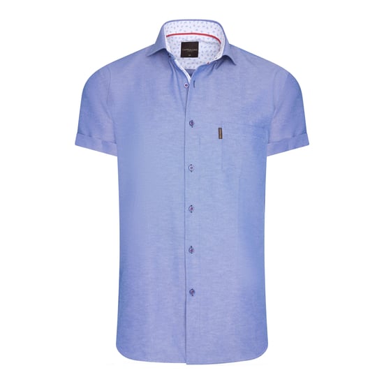 Cappuccino Italia Camisas Blusa Manga Corta Azul Real - Image 1