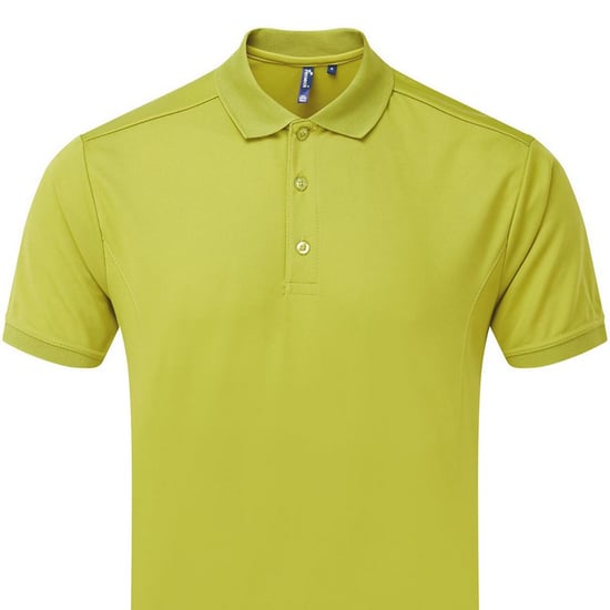 Premier Mens Coolchecker Polo Shirt (Lime) - Image 2