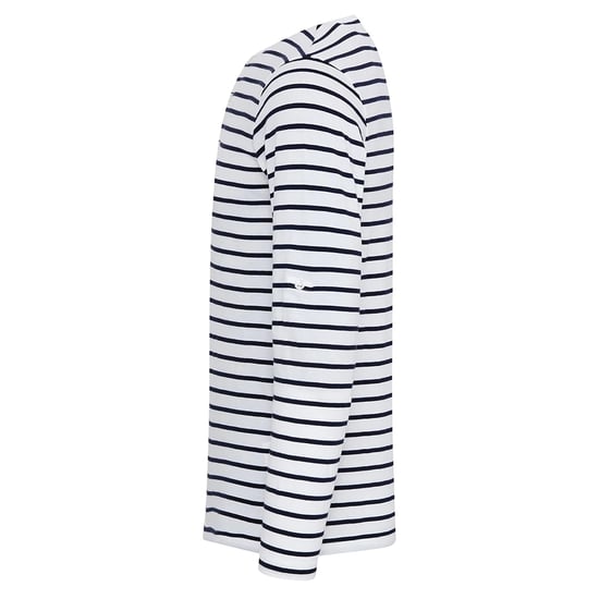 Premier Mens Long John Rolled Sleeves T-Shirt (White/Navy) - Image 3