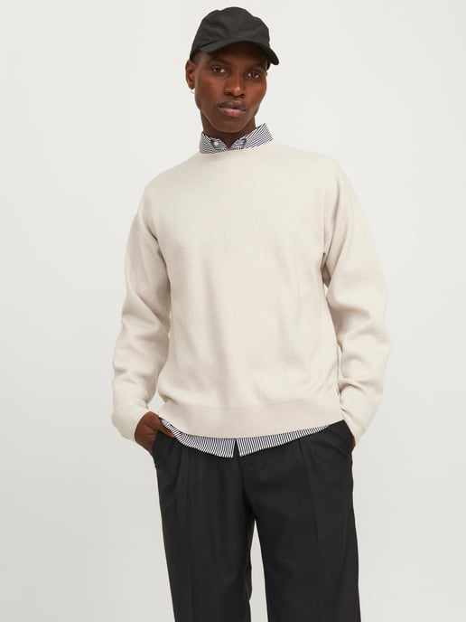 Jack & Jones Bradfort Knit Crew Neck Beige - Image 2