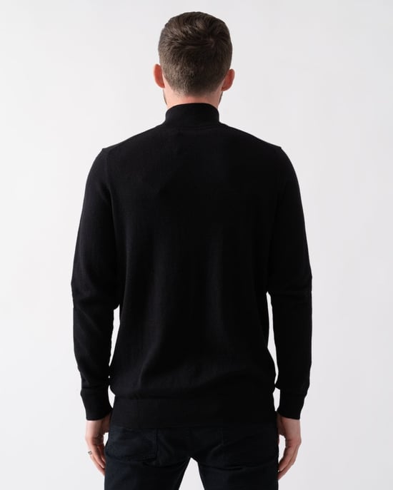 Lyle & Scott Cotton Merino Mens Quarter Zip Jumper - Image 4