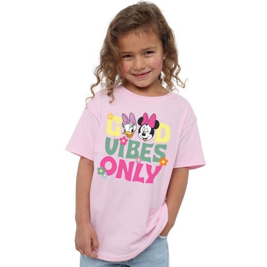 Disney Girls Good Vibes Only Minnie Mouse T-Shirt (Light Pink) - Image 3