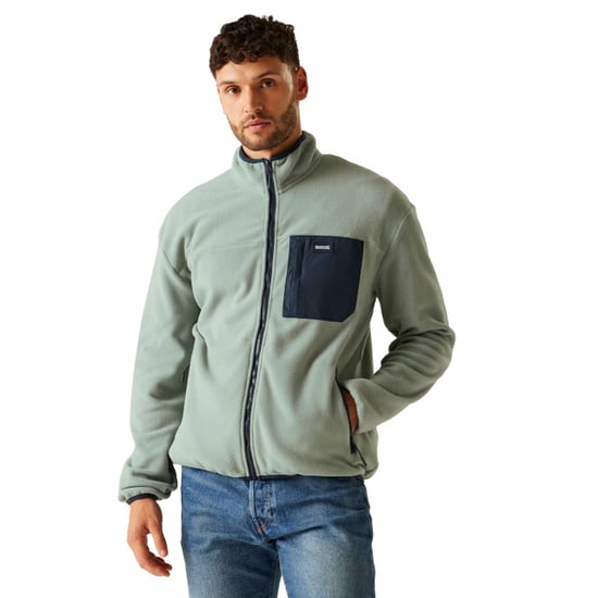 Regatta Mens Frankie Full Zip Fleece Jacket (Glacier/Navy) - Image 4