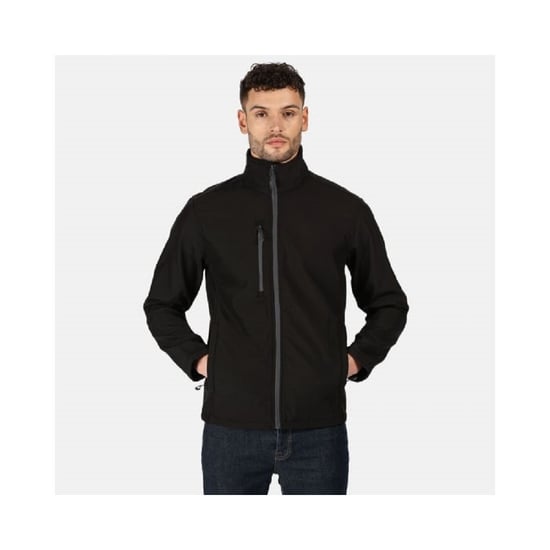 Regatta Mens Honesty Made Recycled Softshell Jacket (Black) - Image 3