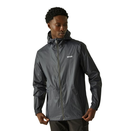 Regatta Mens Pack It III Waterproof Jacket (Seal Grey) - Image 4