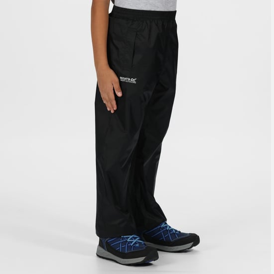 Regatta Great Outdoors Kids Boys Adventure Tech Pack It Waterproof Overtrousers (Black) - Image 3