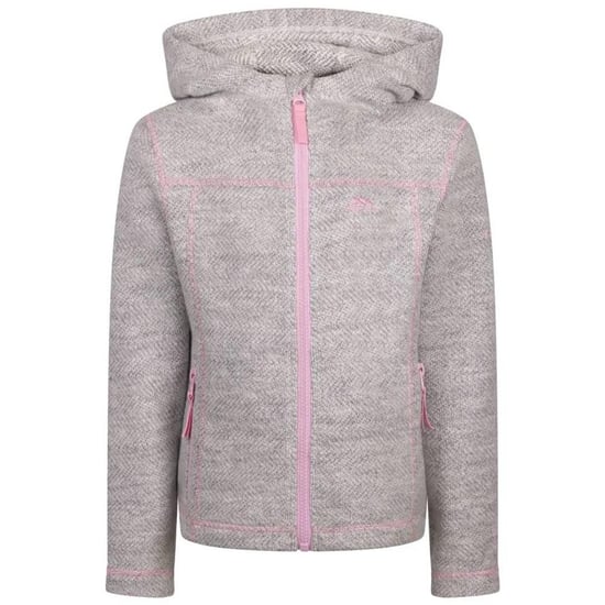 Trespass Womens/Ladies Shawna Fleece Full Zip Hoodie (White/Pink) - Image 1
