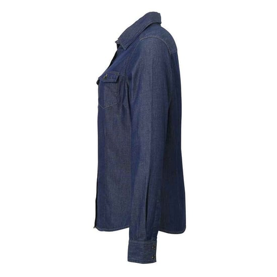 Premier Womens/Ladies Denim Jean Style Stitching Shirt (Indigo Denim) - Image 3