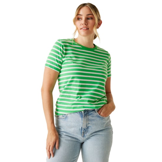 Regatta Womens/Ladies Bayletta Striped T-Shirt (Island Green/White) - Image 4
