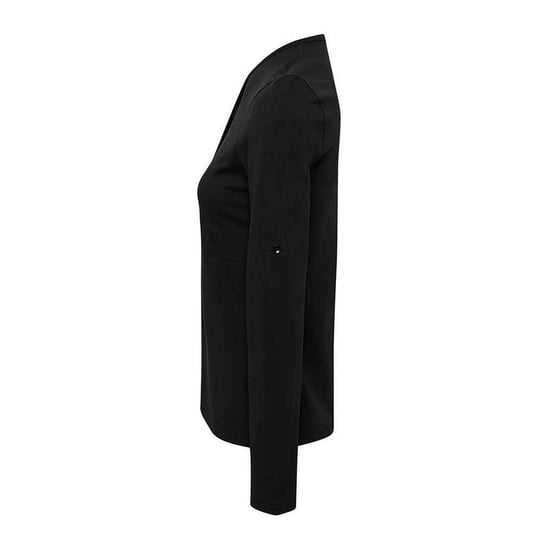 Premier Womens/Ladies Long John Roll Sleeve T-Shirt (Black) - Image 3