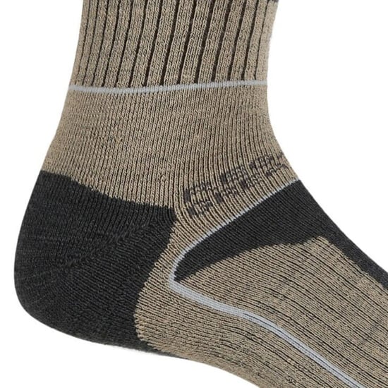 Regatta Mens Samaris 3 Season Socks (Pack of 2) (Moccasin Brown/Briar Grey) - Image 2