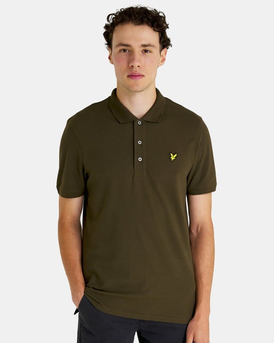 Lyle & Scott Polo SS Plain Polo Shirt Verde - Image 1