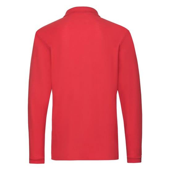 Fruit of the Loom Mens Premium Long-Sleeved Polo Shirt (Red) - Image 2