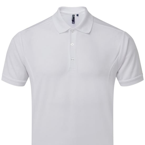 Premier Mens Coolchecker Polo Shirt (White) - Image 2