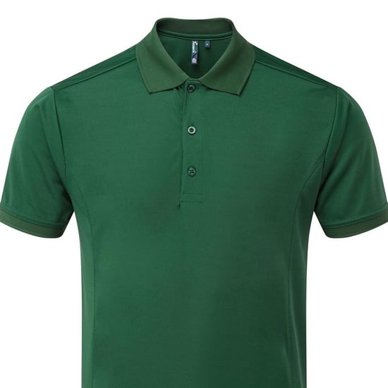 Premier Mens Coolchecker Polo Shirt (Bottle Green) - Image 2