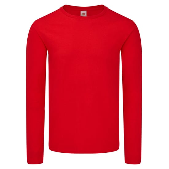 Fruit of the Loom Unisex Adult Iconic Long-Sleeved T-Shirt (Red) - Image 1