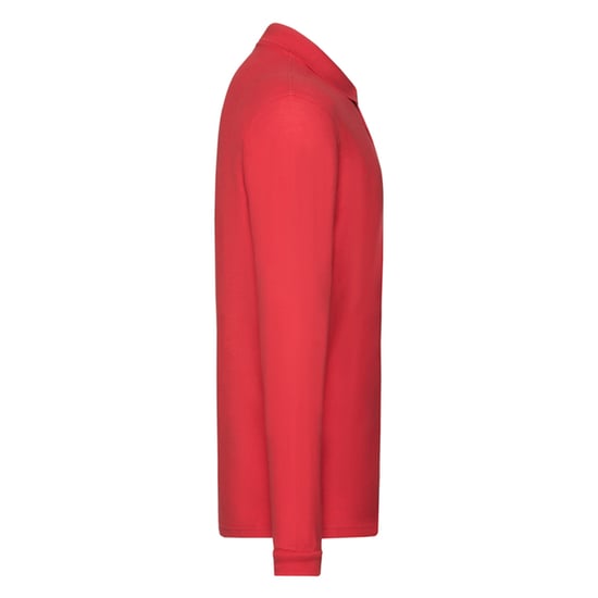 Fruit of the Loom Mens Premium Long-Sleeved Polo Shirt (Red) - Image 3