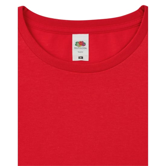 Fruit of the Loom Unisex Adult Iconic Long-Sleeved T-Shirt (Red) - Image 3