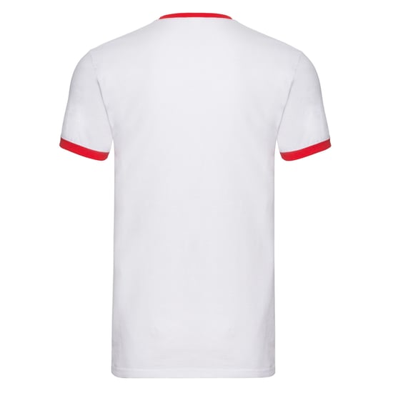 Fruit of the Loom Mens Ringer 160 T-Shirt (White/Red) - Image 2
