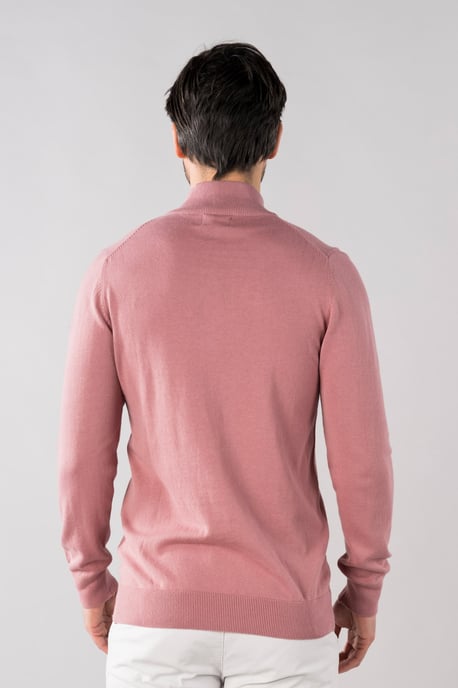 Presly & Sun Sweater Jersey de punto con cremallera Lewis Rosa - Image 3