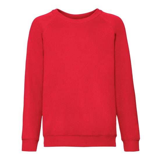 Fruit of the Loom Childrens/Kids Classic Raglan Sweatshirt (Red) - Image 1