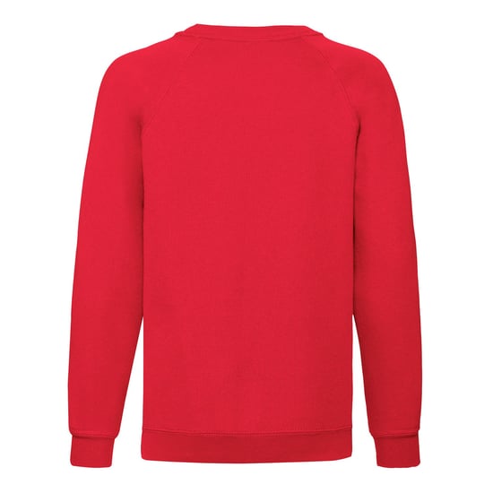 Fruit of the Loom Childrens/Kids Classic Raglan Sweatshirt (Red) - Image 2