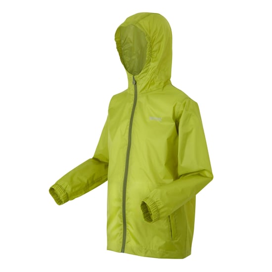 Regatta Great Outdoors Childrens/Kids Pack It Jacket III Waterproof Packaway Black (Grenoble Green) - Image 3